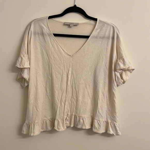 LOFT Tops - Loft white tshirt size L